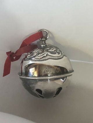 Reed & Barton 1985 Silverplated Annual Christmas Sleigh Holly Bell
