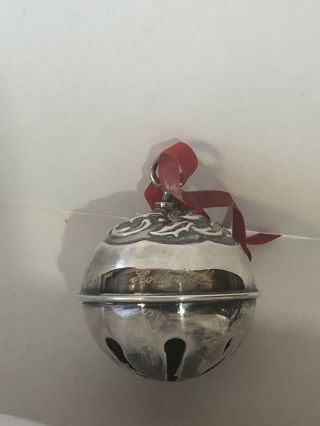 Reed & Barton 1985 Silverplated Annual Christmas Sleigh Holly Bell 2