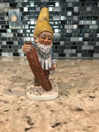 Goebel Co - Boy Figurine Well 507 Wim The Court Supplier Gnome Germany 1970,  8 "