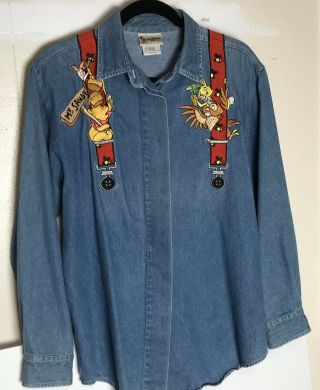 Disney Denim Women’s Jacket M - Graphics With Pooh Characters