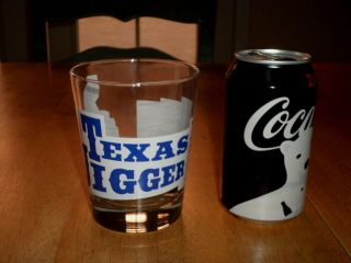 Texas Jigger - The Lone Star State,  Clear Glass Drinking Cup / Shot Glass,  Vint.