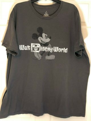 Disneyland Resort Walt Disney World T Shirt Mickey Mouse Men Size 3xl Gray