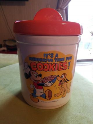 Vintage Walt Disney Prod Cookie Jar Canister Mickey Mouse & Pluto