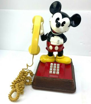 Disney 1976 Mickey Mouse Push Button Phone Model As Seen In The Goofy Movie