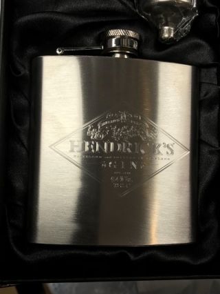 Hendricks Gin Logo Hip Flask 6oz Stainless Steel In Gift Box Hendrick’s