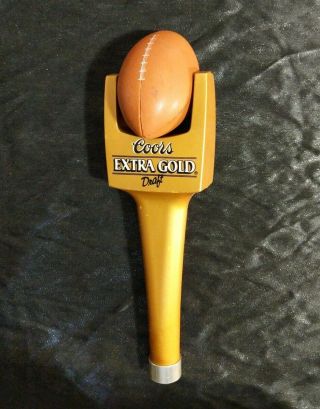Vintage Coors Extra Gold Beer Tap Handle Football Field Goal Post Nfl 9inch Rare