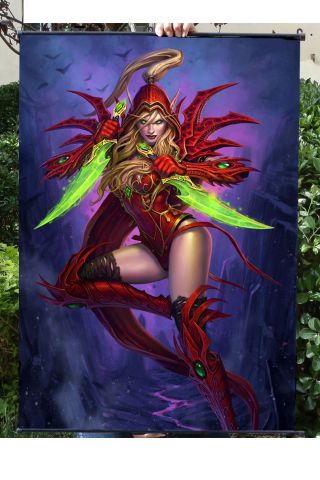World Of Warcraft Valeera Poster Wall Murals Scroll Painting 60 90cm