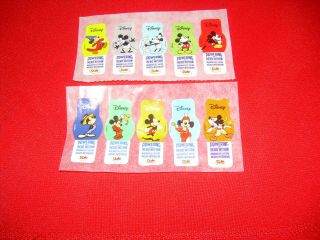 Full Set 10 Disney Mickey Mouse Series 1 & 2 Dole Banana Stickers Clollectible