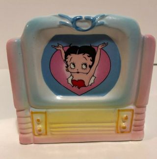 Betty Boop Collectible Ceramic Tv Television Bank By Vandor Made Japan 1986.