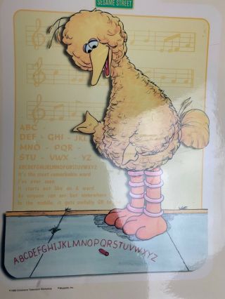 Vintage 1989 Sesame Street Big Bird Poster Muppets Inc.  CTV Childrens Vintage 3