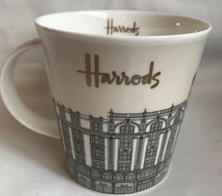 Large Harrod’s Fine Bone China Coffee Tea Mug Cup
