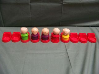 Vintage Tuppertoys Set Of 10 Seats And 5 People For Tuppertoys School Bus