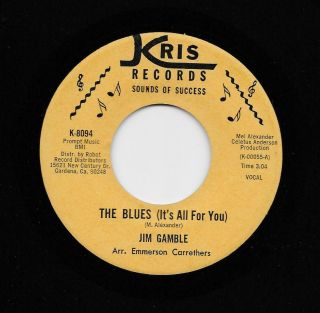 Jim Gamble - The Blues / When You Move You Lose (blues/funk,  45)