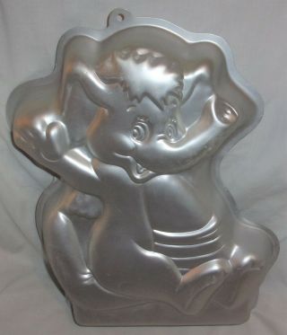 Vintage 1985 Wilton Metal Cake Pan Wuzzles Eleroo Elephant By Hasbro Walt Disney