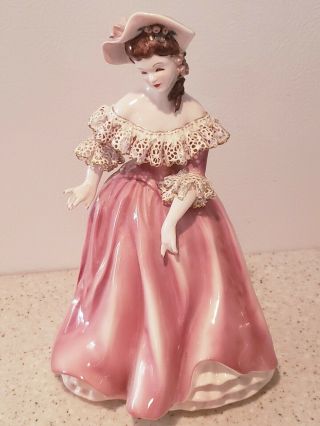 Florence Ceramics Musette Figurine Pink Dress