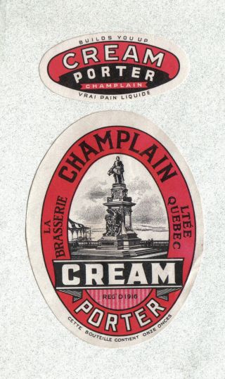 Beer Label - Canada - Champlain Cream Porter (11 Oz. ) - Quebec