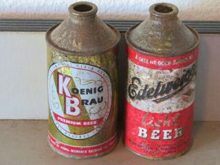 2.  Different.  Chicago.  Cone.  Tops.  " Koenig Brau.  And Edelweiss "