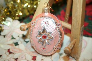 Christopher Radko Ornate Pink Easter Ornament Made In Poland