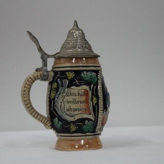 Hester Germany Ceramic Stein With Lid 18cm Tall 323