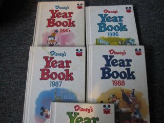 Set Of 5 Disney Year Books 1985 - 1989