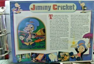 Willabee Ward W&w Disney Collector Patch 1940 Jiminy Cricket / Pinocchio Card