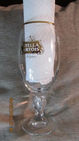 Stella Artois Chalice Belgium Beer Glass M16 33cl Gold Anno 1366