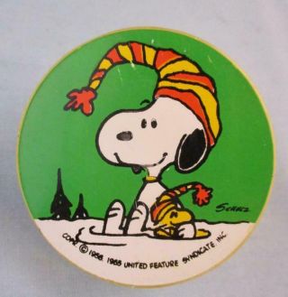 Vtg Rare Peanuts Snoopy & Woodstock Santa Hats Christmas Nightlight