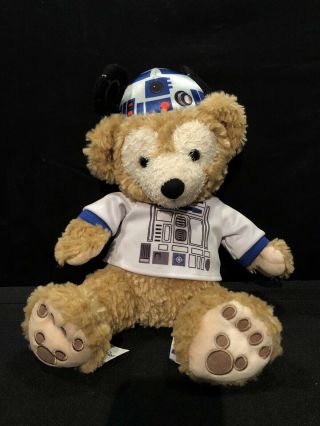 Disney Parks Duffy Bear Star Wars R2 - D2 12 " Plush W/ Mickey Ears Hat