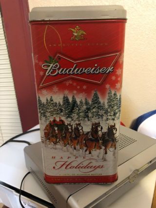 Budweiser Christmas Happy Holidays Limited Edition 2007 Tin