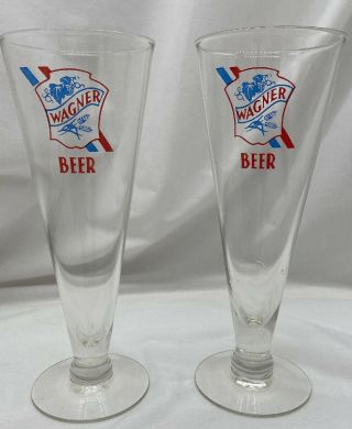 Set Of 2 Wagner Beer Glasses,  Granite City Il Brewery Barware Man Cave