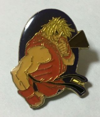 Street Fighter Pin Badge Ken Masters - Capcom Vintage Very Rare