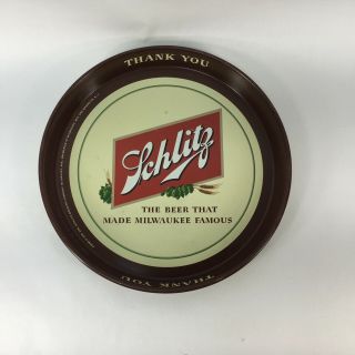 Schlitz Beer Metal Serving Tray Man Cave The Beer That Made Milwaukee Famous
