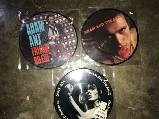 Adam & The Ants 7” Records 3 Picture Disc 45 Singles Goody Two Shoes
