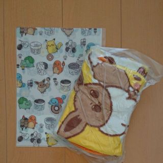 Misdo X Pokemon Mister Donut Japan Soft Blanket Pikachu File Kawaii