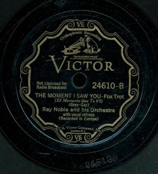78tk - dance - VICTOR 24610 - Tom Coakley & Orch/Ray Noble & orchestra 2