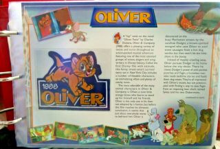 Willabee Ward W&w Disney Collector Patch 1988 Oliver Collector Card