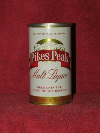 Pikes Peak Malt Liquor Tab Top Beer Can Walter Brewing Co Pueblo Colorado