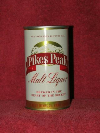 Pikes Peak Malt Liquor tab top beer can Walter Brewing Co Pueblo Colorado 3