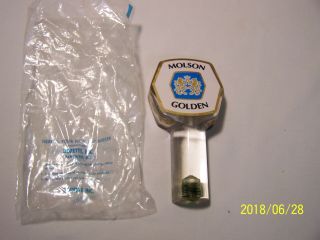 Vintage Molson Golden Beer Tap Handle " From Canada " - Acrylic - Old Stock
