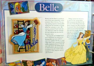 Willabee Ward W&w Disney Collector Patch Belle 1991 Card Beauty & The Beast