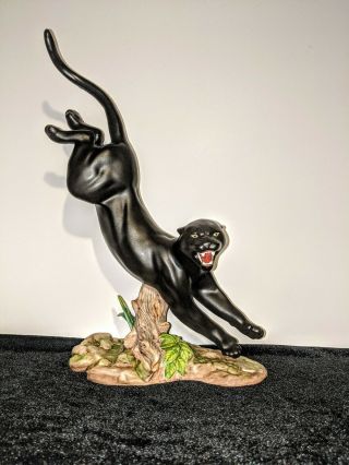 Franklin 1988 Official African Wildlife Foundation Black Panther Statue