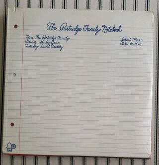 Partridge Family Notebook David Cassidy Shirley Jones Lp Vinyl Record