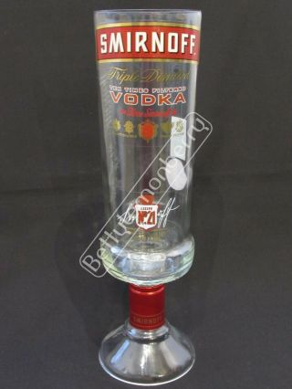 Smirnoff Vodka Large Stemmed Chalice Glass / Vase - 100 Recycled - Pub / Bar