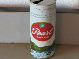 Pearl Lager Beer.  Looking 16 Oz.  Ss Tab.  " Waterfalls ".