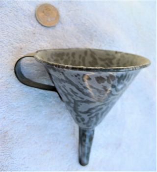 Small Gray Graniteware Funnel Circa 1910 