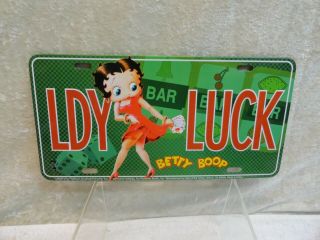Betty Boop Figure Animation Art Ldy Luck Metal Car License Plate