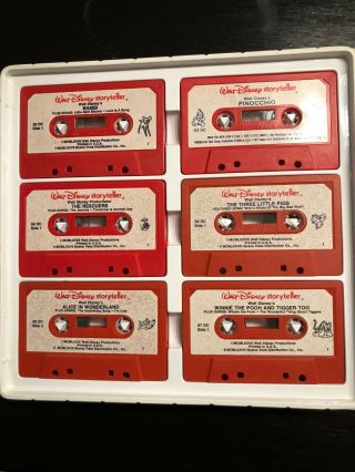 Disney Take A Tape Along 6 Cassettes & 12 Read Along Books With Case 2