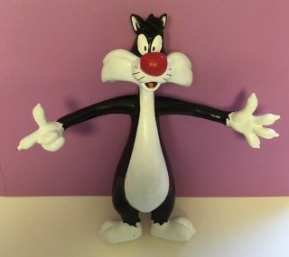 1995 Sylvester Cat 8 " Bendable Figure Wb Studio Store Looney Tunes Bendy C10