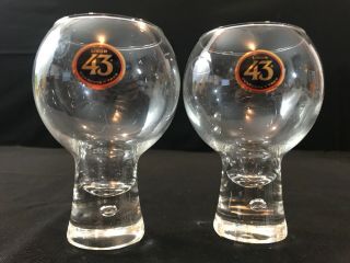 2 - Licor 43 Cuarenta Y Tres Floating Bubble Stem Cpa De Balon High Ball Glasses