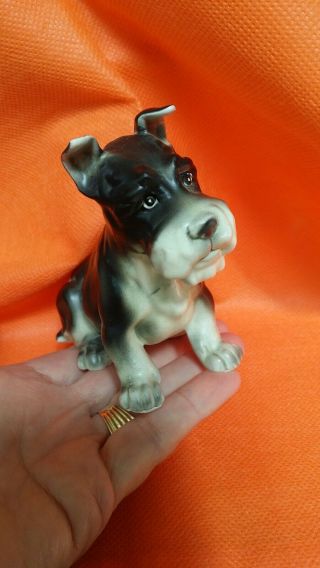 Lefton Schnauzer Dog Figurine Collectible Quality Vintage 60 